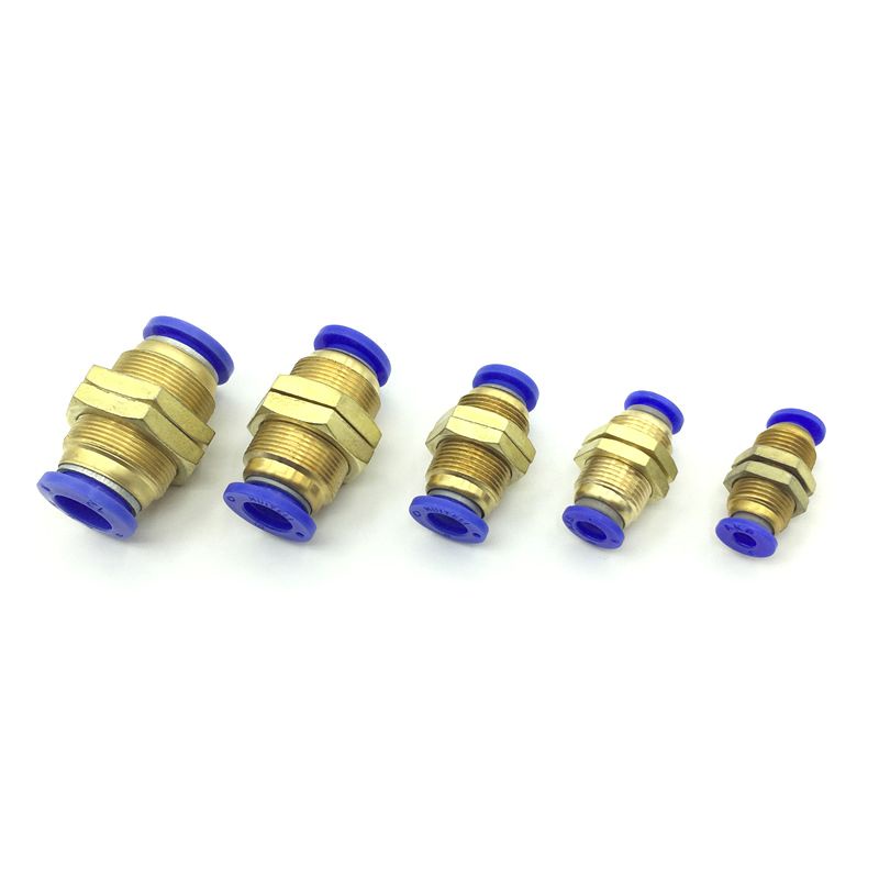 Ống Nối Khí Nén Một Chạm Bằng Đồng Thau 6mm 10mm OD