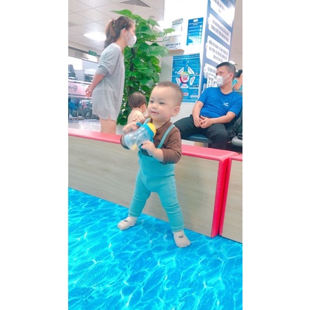 Quần Yếm Thun Gân Hàn Quốc Cho Bé