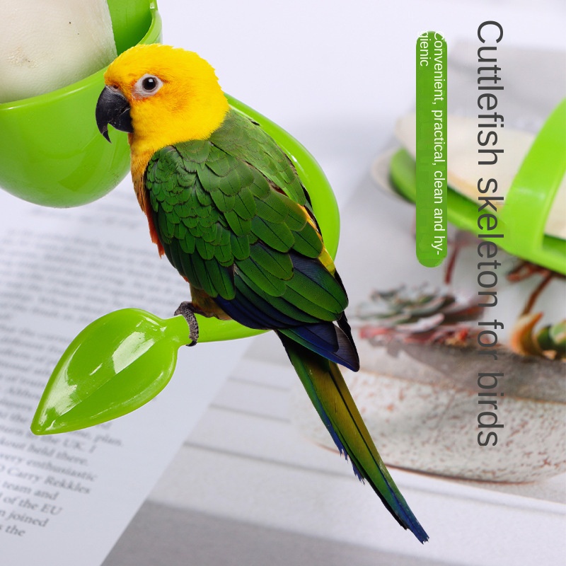 Hộp Đựng Thức Ăn Đồ Chơi Cho Chim Vẹt Hình Xương Cá