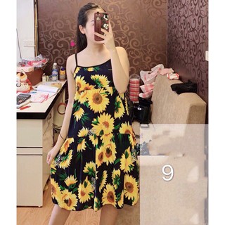 Váy lanh bầu 2 dây