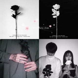 HOA HỒNG giả ĐEN TRẮNG