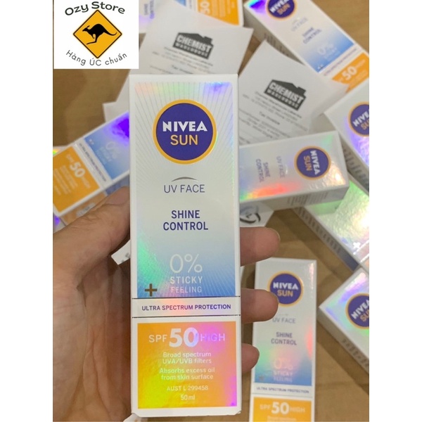 Kem chống nắng Nivea Shine Control SPF 50 UV Face