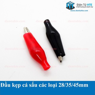 Cặp Đầu kẹp cá sấu Đen + Đỏ