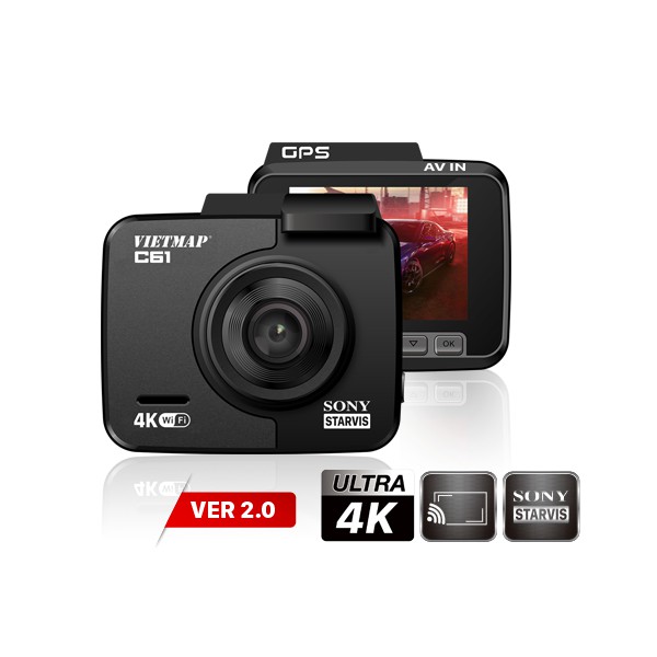 VIETMAP C61 (Clear Stock) - Camera hành trình 4K Cảnh Báo Giao Thông Giọng Nói - HÀNG CHÍNH HÃNG