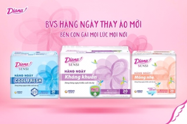 Băng vệ Sinh Diana hàng ngày Sensi kháng khuẩn 8 miếng