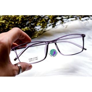 Gọng kính cận vuông TMC22 nữ tính - tím dịu dàng