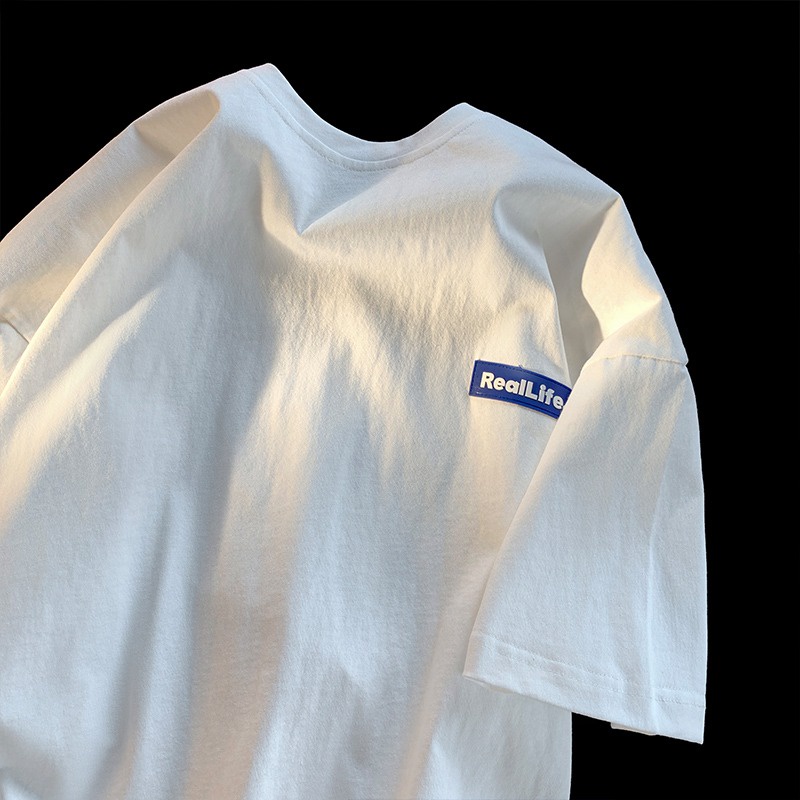 Áo thun RealLife logo nam nữ áo thun tay lỡ full tag chất liệu cotton 100%
