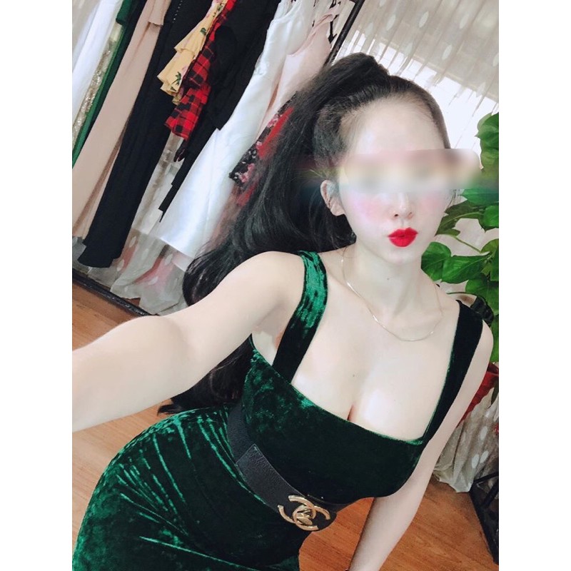Đầm nhung body tôn dáng