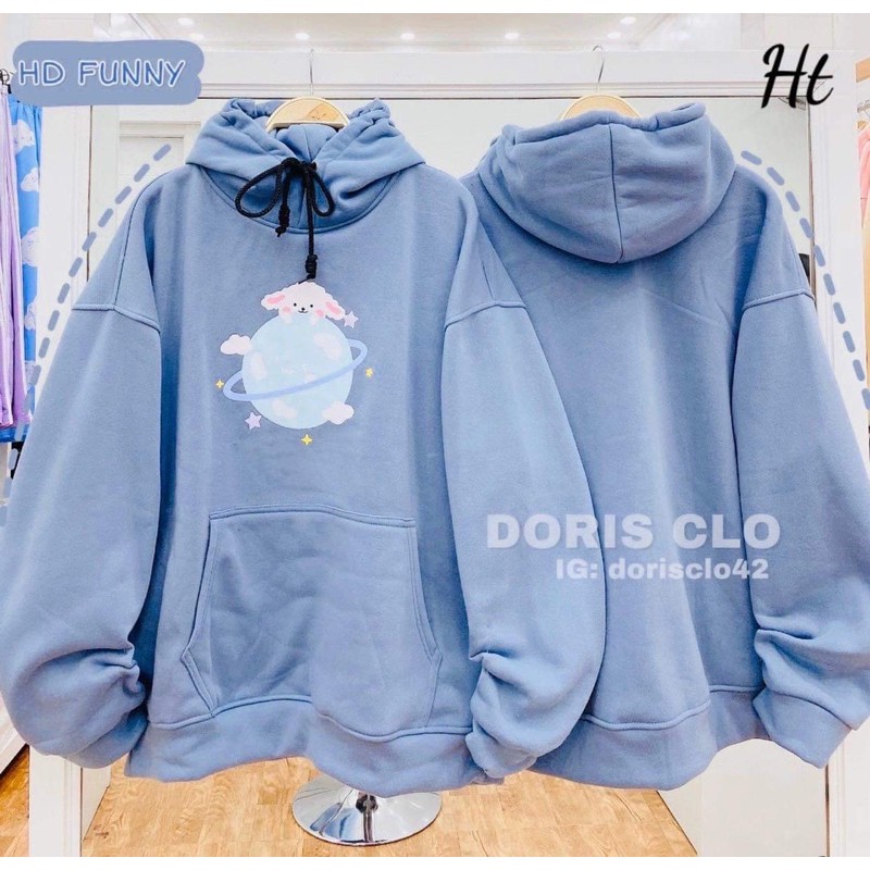 Áo hoodie 5D cừu quả cầu HT12 , áo thun nam nữ, áo thun dài tay, sét bộ mặc ở nhà - LEEDA