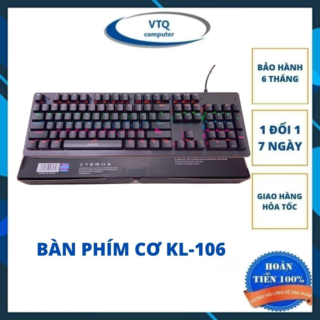 Bàn phím cơ JEDEL KL-106  7 chế độ đènLED, Nút phím nhạy, gõ phím cực êm, cực đã - Hàng chính hãng