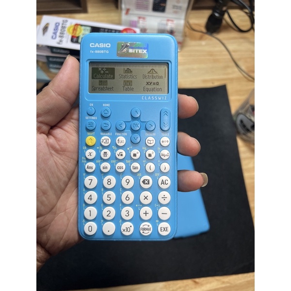 Máy tính Casio FX 880BTG màu xanh chính hãng, bảo hành 7 năm