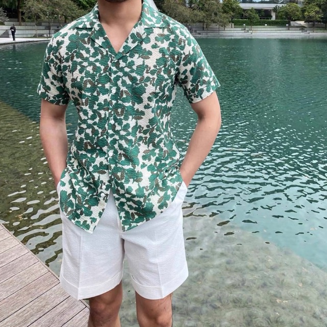 Quần short nam xếp ly, gấu lật, chất liệu cao cấp hàng may đo thiết kế