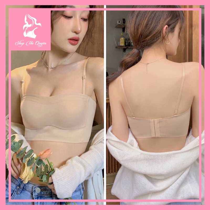 Áo lót su, áo bra quây quả ngang chống tụt kèm dây, mút mỏng thông hơi không gọng, ôm nâng ngực chống xệ hoàn hảo | BigBuy360 - bigbuy360.vn