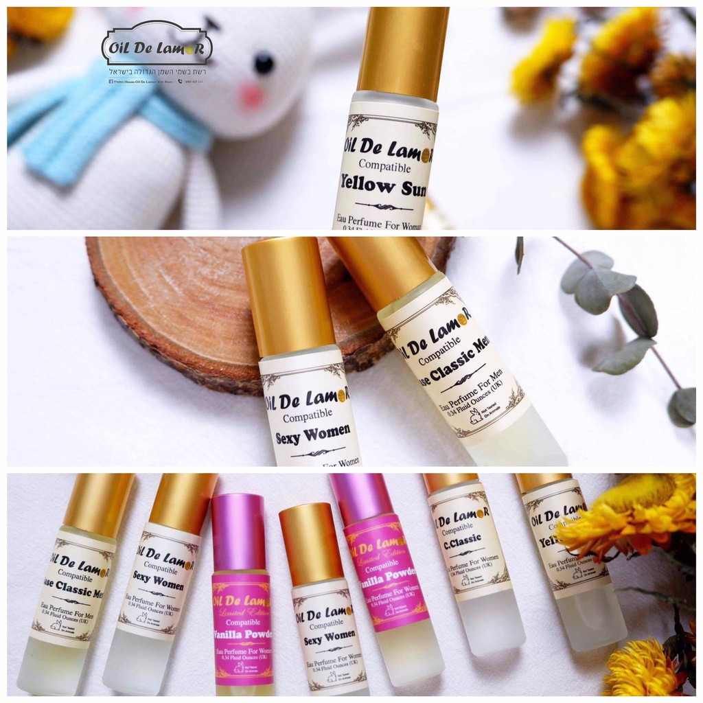 Nước Hoa nữ OilDeLamor các loại- Tinh dầu Nước Hoa Israel Chính Hãng( perfume of Israel for women)