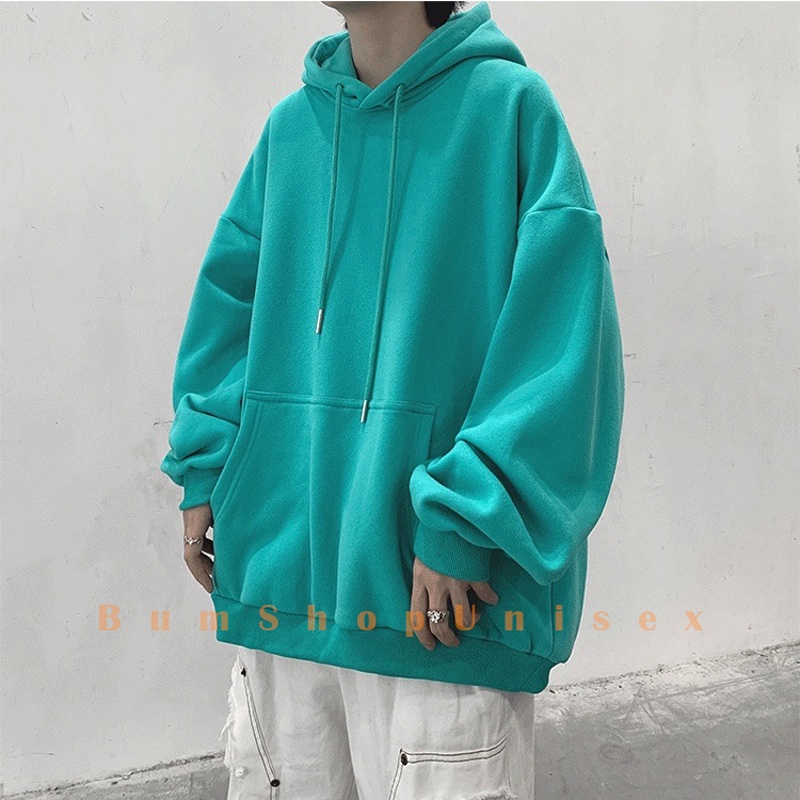 11+ Màu | Áo Khoác Hoodie Trơn Nam Nữ Form Rộng Unisex  -  Có Bigsize [40 - 90kg] - Chất Nỉ Bông Mềm Xốp Dày Dạn