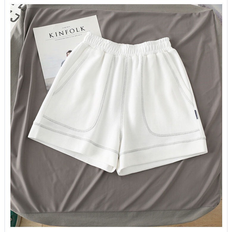 [Mã FAMAYWA giảm 10K đơn 50K] Quần Short Nam Nữ Thun Chỉ Nổi Ống Rộng Siêu Chất Q22 | BigBuy360 - bigbuy360.vn