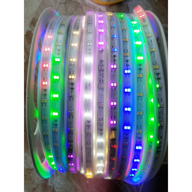 Dây Đèn Led Nhấp Nháy Nhiều Màu Trang Trí Cuốn Cây, Ngoài Đường, Ngoài Trời