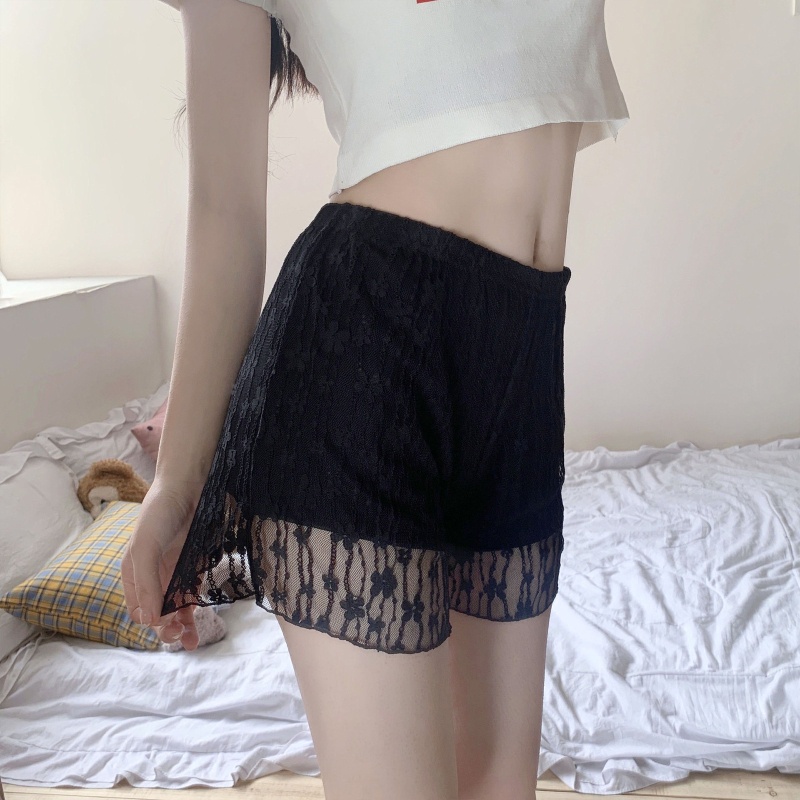 Xixi Quần Lót Ren Hoa Lưng Cao Hai Lớp Dáng Rộng Phong Cách Lolita Thời Trang Cho Nữ