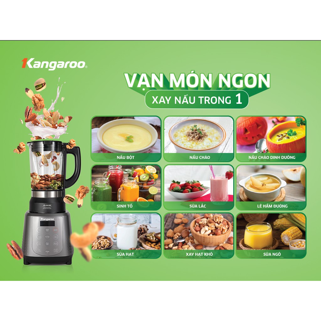 Máy xay nấu sữa hạt Kangaroo KG12BH