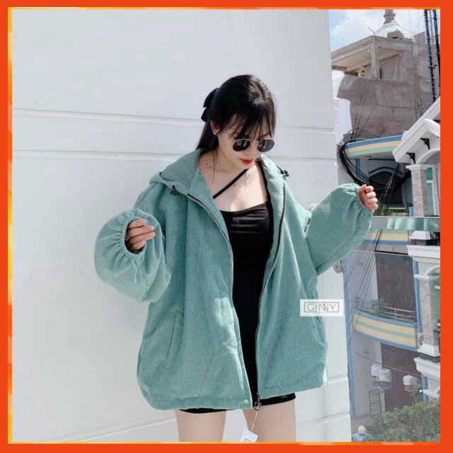 Áo Khoác Nhung Tăm Ulzza GINNY | Áo Khoác Freesize | Gin Store