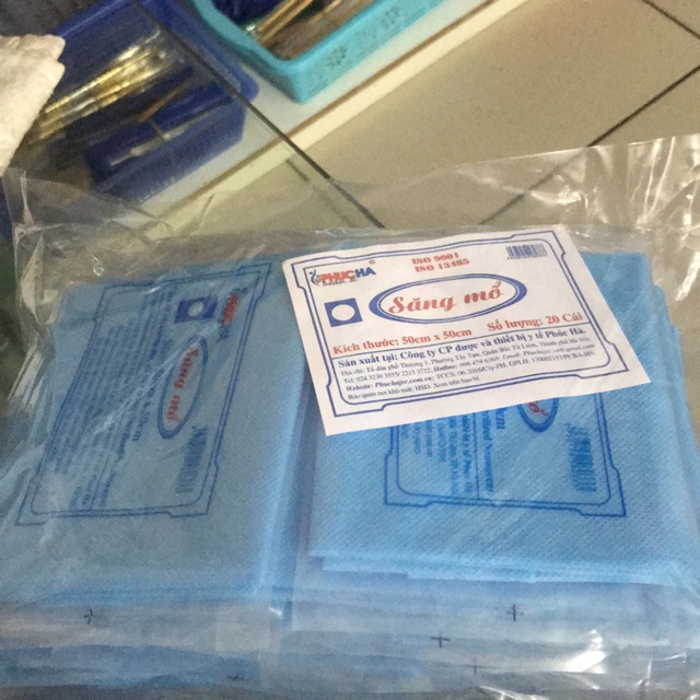 Săng giấy phẫu thuật (5k 1 cái túi 20 cái)