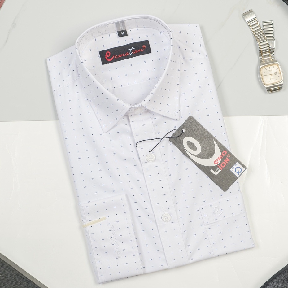 Áo Sơ Mi Nam Công Sở Dài Tay Họa Tiết Trung Niên Emotion Form Slimfit phong cách Sartorial lịch lãm