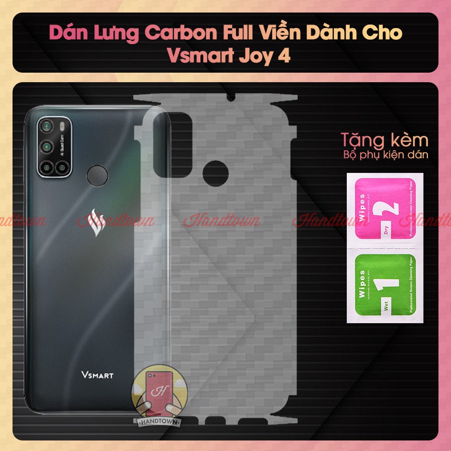 Miếng dán lưng cacbon full viền Vsmart Joy 4