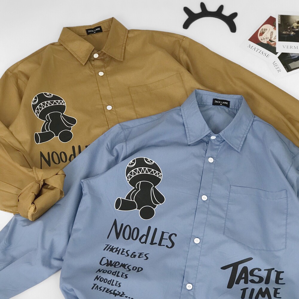 Áo Sơmi dài tay Noodles, JACKLANE, Áo sơmi dài tay Unisex Jack Lane | BigBuy360 - bigbuy360.vn