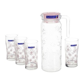 Bộ bình ly thủy tinh 5 món Luminarc Funny Flower J8515
