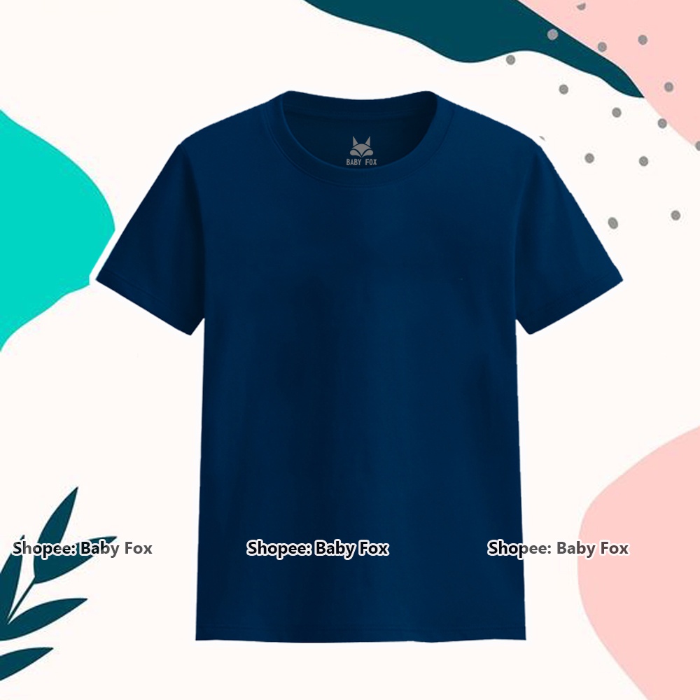 Áo thun trơn bé trai 100% cotton loại tốt, áo phông thương hiệu BABY FOX size nhí, trung, đại mẫu b