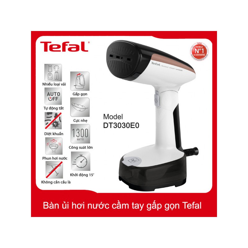 [Mã ELHADEV giảm 4% đơn 300K] Bàn là hơi nước không dây Tefal DT3030E0