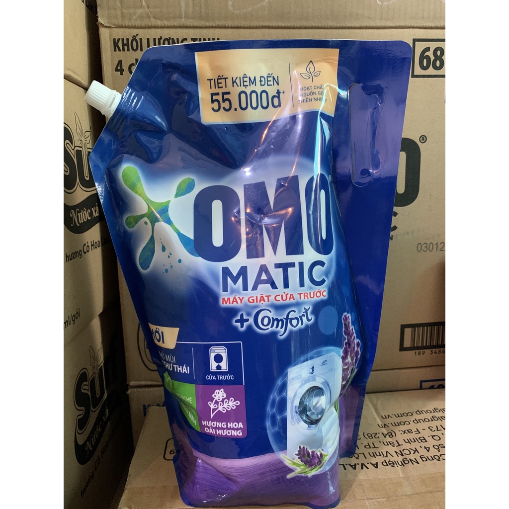 Nước giặt OMO MATIC COMFORT HƯƠNG HOA OẢI HƯƠNG máy giặt cửa trước tui 2.8KG