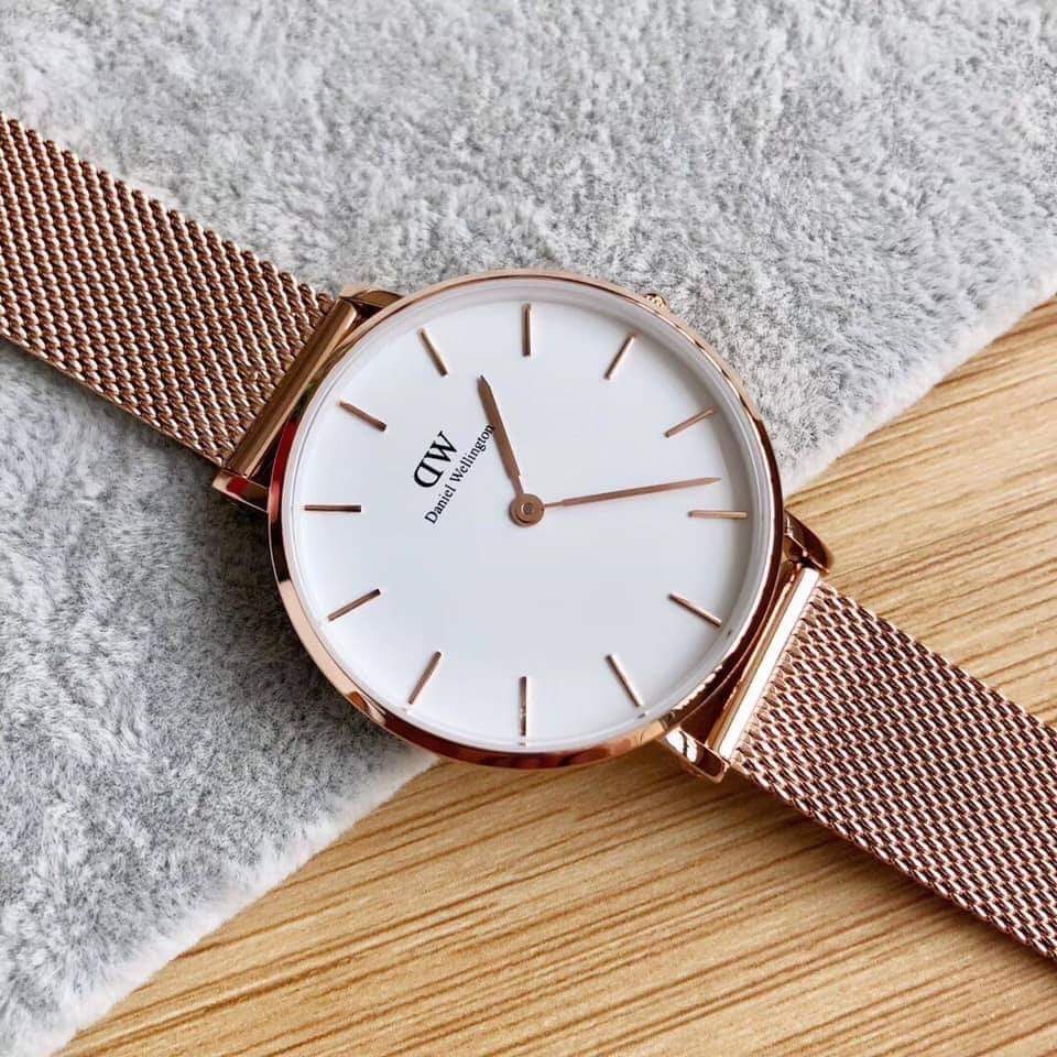 Đồng Hồ Cặp Đôi DW Daniel Wellington dây lưới thép trẻ trung sang trọng thiết kế nhỏ gọn đường nết tinh sảo thương