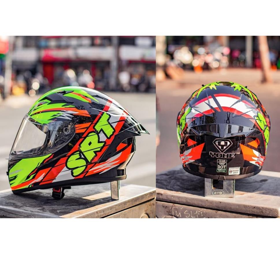 Mũ bảo hiểm Yohe Full.Face 978 Plus bản nâng cấp đuôi gió, mũ Phượt - nón bảo hiểm xe Motor. .