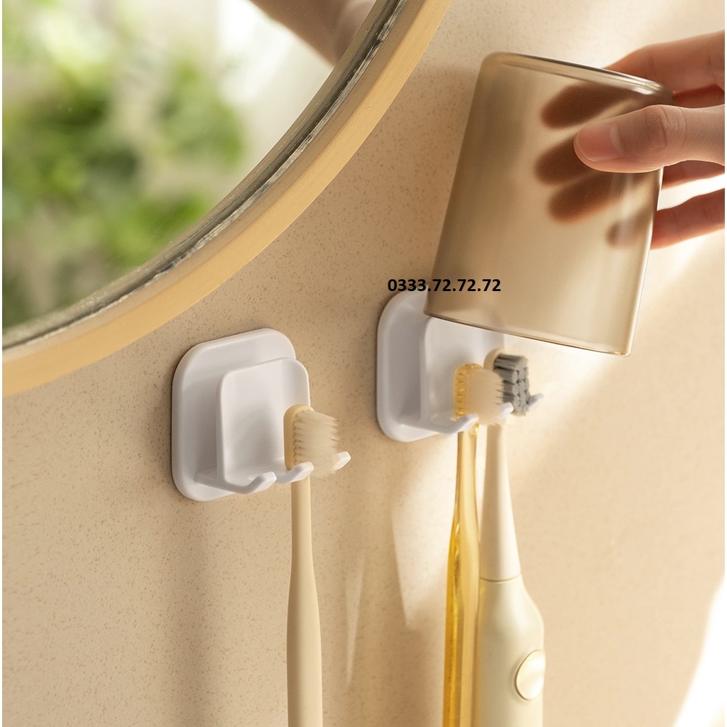 Giá kệ treo bàn chải đánh răng nhà tắm không cần khoan đục