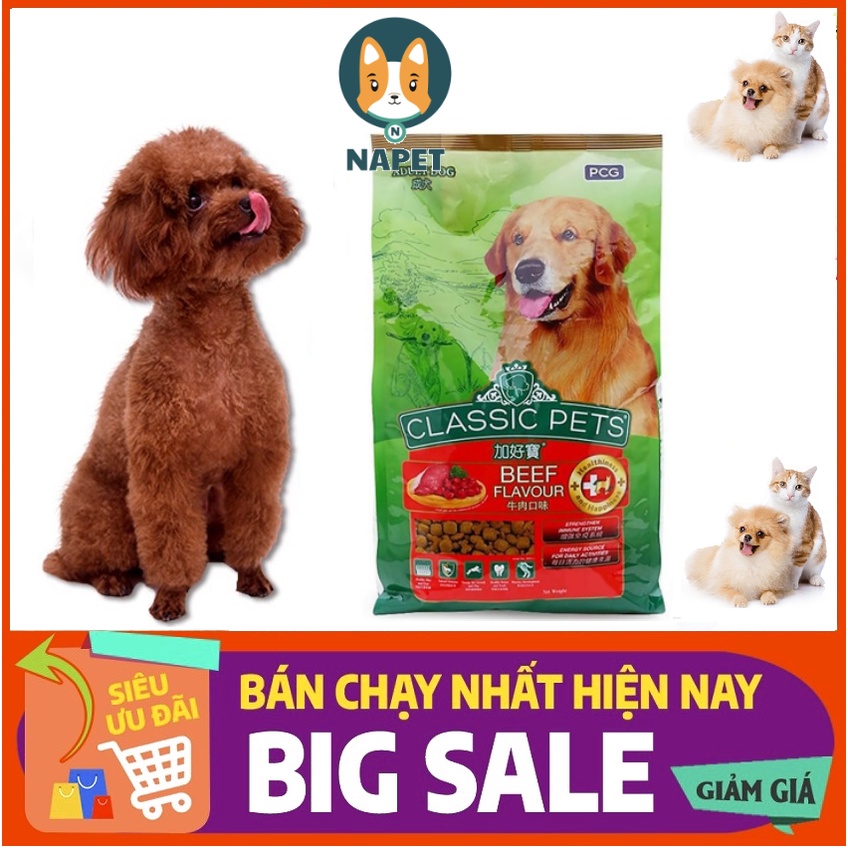 Thức ăn cho chó hạt viên classic pet adult 400g kích thích sự ăn uống ngon miệng giúp tăng cường hệ thống miễn dịch