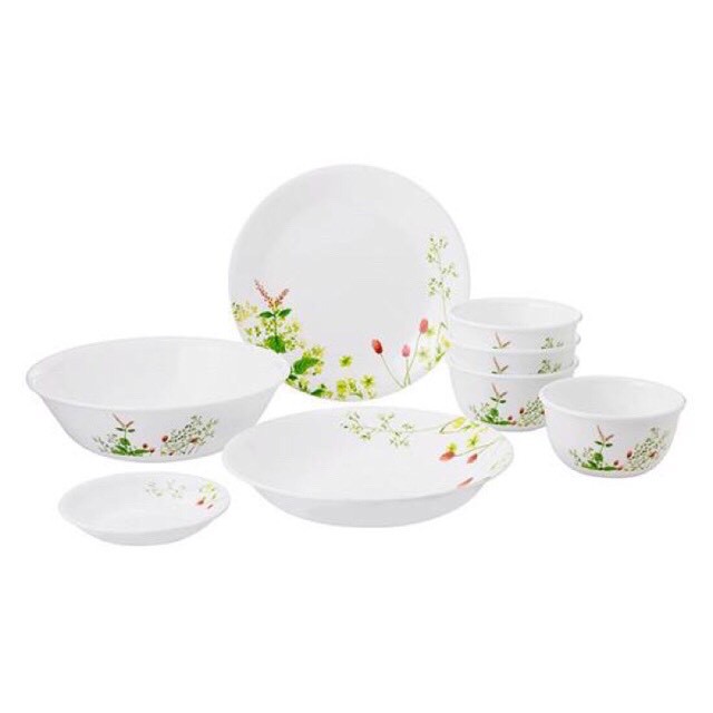 Dòng Corelle thượng hạng - Bộ 8 món Hoa Cỏ Mùa Xuân - Provence Garden 8 món 8-PVG-P