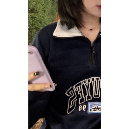 Áo sweater cổ khoá🖤(ảnh tự chụp) | BigBuy360 - bigbuy360.vn