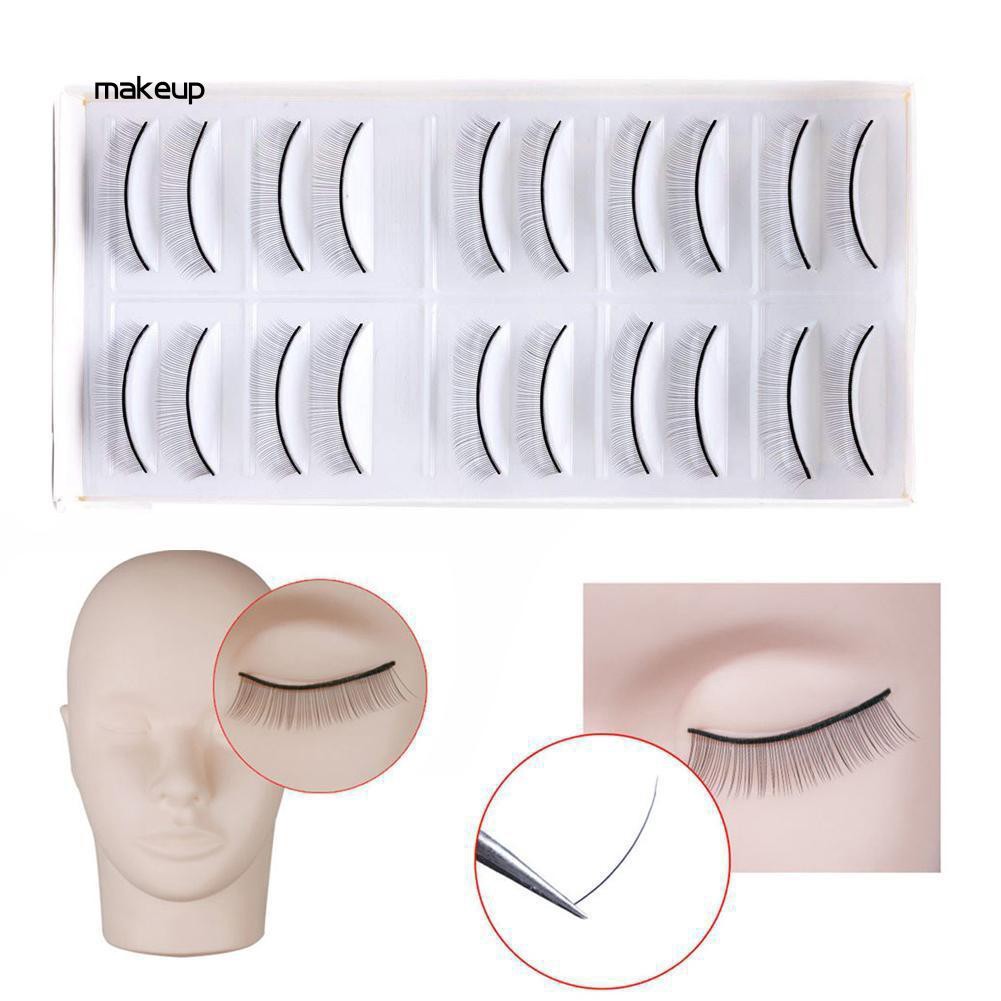 Set 10 Cặp Lông Mi Giả Bằng Sợi Nhân Tạo Tự Dính Tập Nối Mi Tiện Lợi