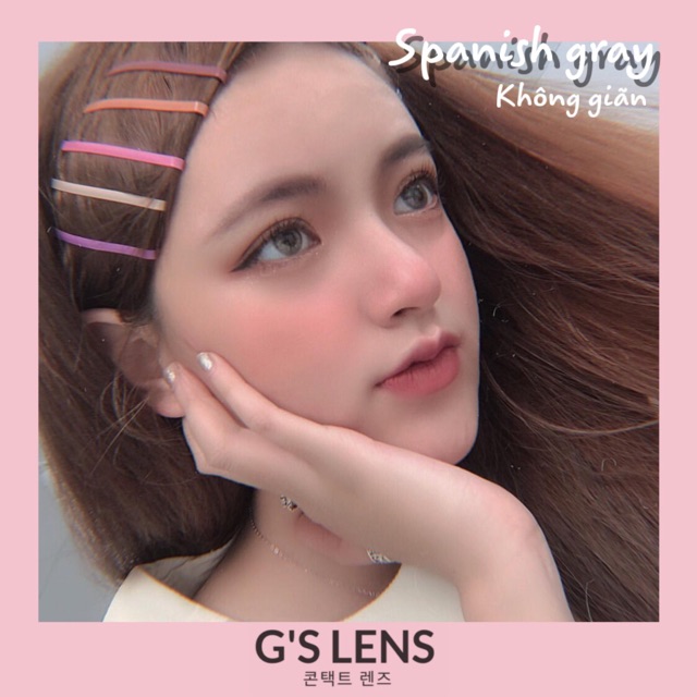 Kính Áp Tròng Lens Mắt Xám Gray 50 Mẫu Tự Nhiên Tây Sáng 14.0-14.2mm 0 Độ Cận-Link 2