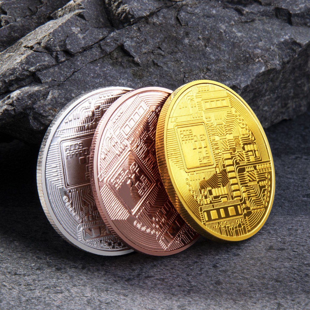 ĐỒNG XU BITCOIN MẠ VÀNG 24 QUÀ TẶNG ĐỒ LƯU NIỆM