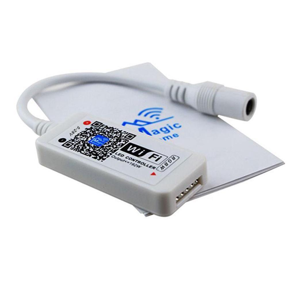 DC 5~28V RGBW Mini Wifi Wireless Controller for LED Strip Light IOS Android 