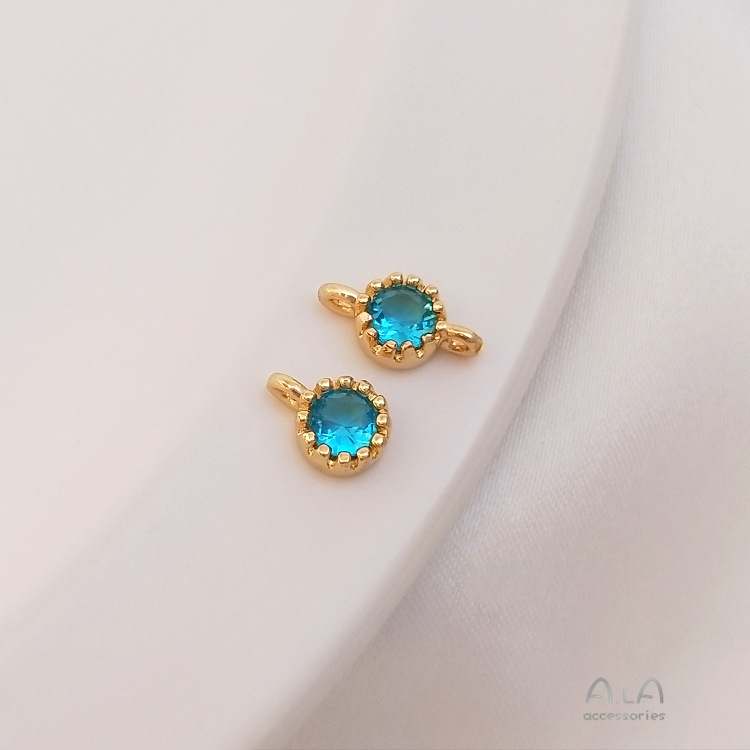 Mặt Dây Chuyền Mạ Vàng 14k Đính Đá Zircon Xinh Xắn (3A)