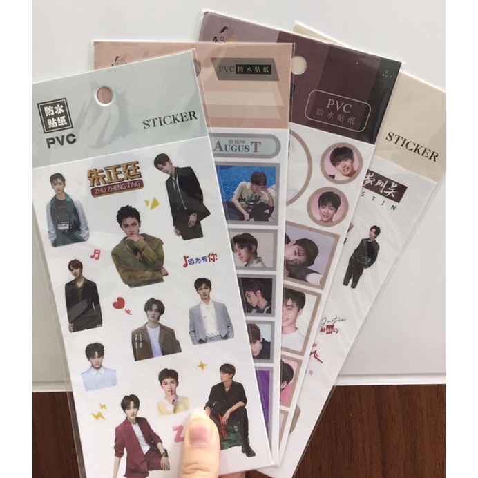 Sticker PVC chống nước NINEPERCENT - Thái Từ Khôn, Trần Lập Nông, Justin, Chu Chính Đình