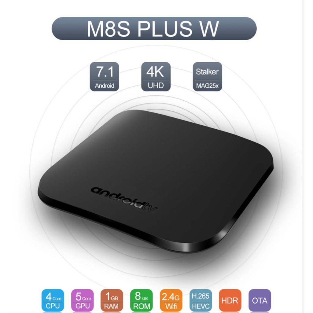 Android TV box 4K CPU Quad Core 64bit Android 7.1 hàng cao cấp