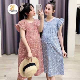 Váy bầu thiết kế công sở mùa hè 2MAMA dáng suông thời trang dáng dài - V107