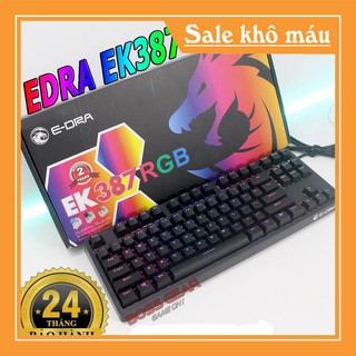 [FreeShip] Bàn phím cơ giá rẻ Edra EK387 Led RGB/ Rainbow  - Chính hãng BH 24 tháng [Ảnh Thật]