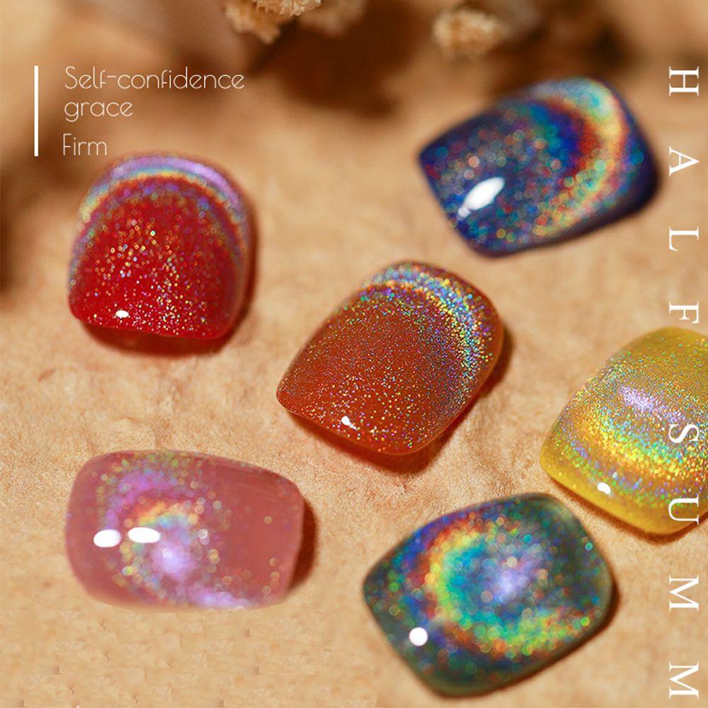 Sơn Móng Tay Mắt Mèo Màu Cầu Vồng Không Gây Kích Ứng