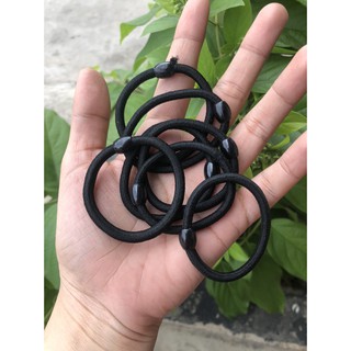 1 Sợi - Dây cột tóc màu đen/ kiểu dáng cơ bản