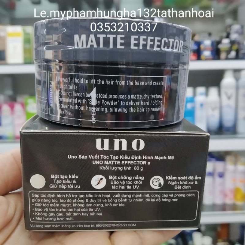 SÁP VUỐT TÓC UNO NHẬT BẢN MATTE WAX TÓC ĐỊNH HÌNH MẠNH MẼ 80 G